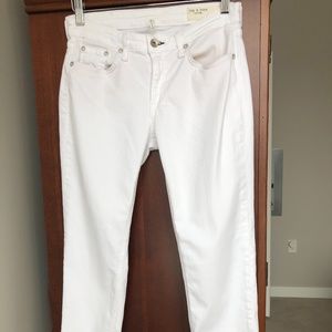 rag & bone Dre white jeans size 25 raw hem
